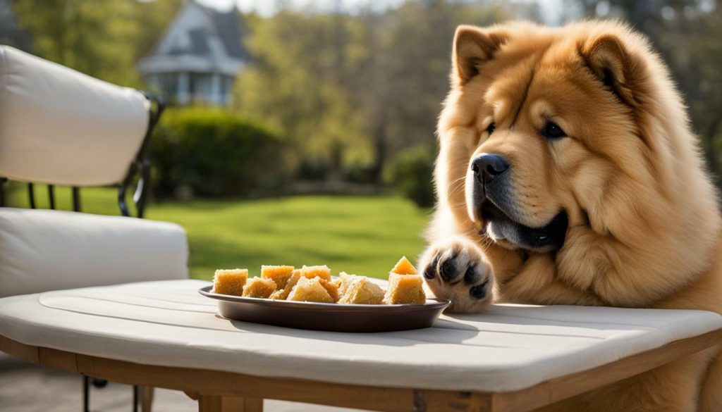 Chow Chow with treat