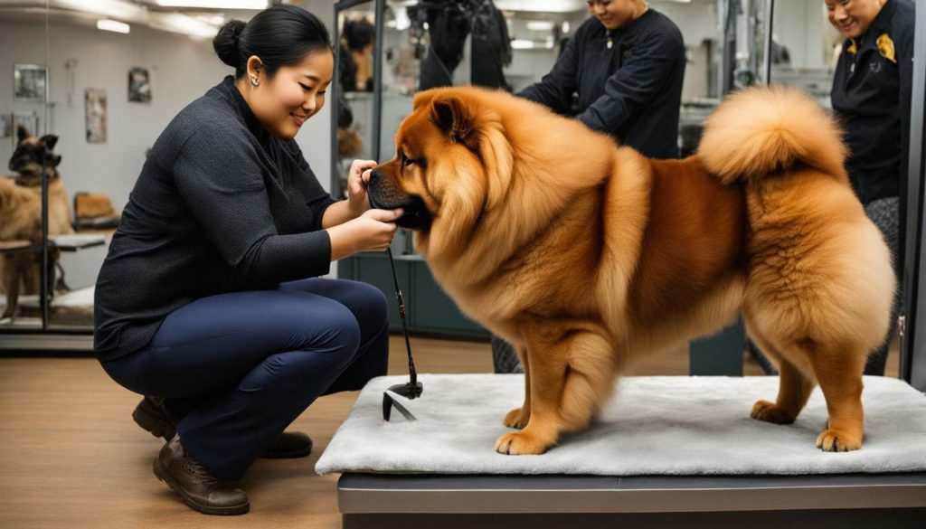 Grooming a Chow Chow