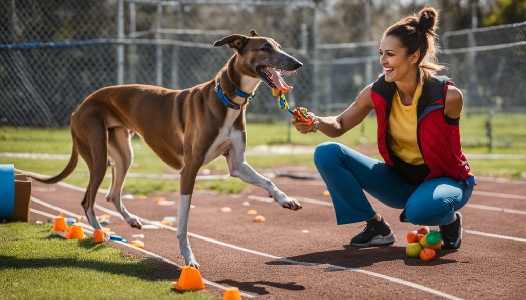 Positive reinforcement for Greyhound training